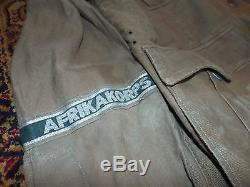 Ww2 Rare Original German Afrika Korps Tropical Nco Tunic With Cuff Title