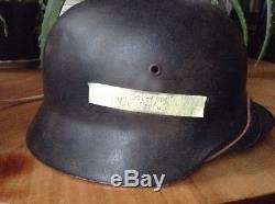 WW2 Rare original german SS helmet named and double decals original paint