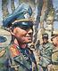 WW2 WWII Africa German Wehrmacht General Rommel Portrait Army Oil Art Painting