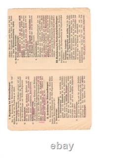 WW2 WWII German Original Artillery General military booklet combat soldier army