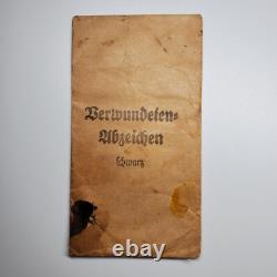 WW2 WWII German Original wound badge paper sleeve bag envelope rare maker Wien