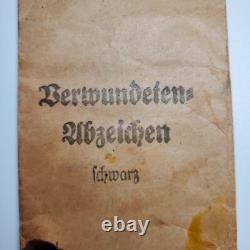 WW2 WWII German Original wound badge paper sleeve bag envelope rare maker Wien