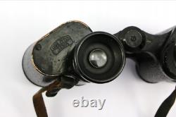 WW2 WWII German Wehrmacht Carl Zeiss Binoculars Waffenamt Bakelite case 1937