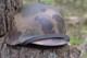 WW2 WWII Original German Camo Helmet, Very Rare, Size 72, Mark. 474