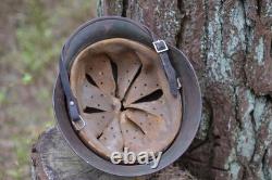 WW2 WWII Original German Camo Helmet, Very Rare, Size 72, Mark. 474