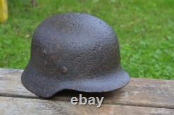 WW2 WWII Original German Helmet M35 from the battlefield. Kurland