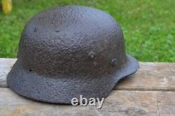 WW2 WWII Original German Helmet M35 from the battlefield. Kurland