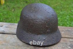 WW2 WWII Original German Helmet M35 from the battlefield. Kurland