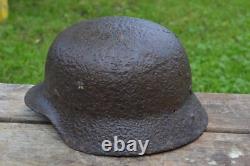 WW2 WWII Original German Helmet M35 from the battlefield. Kurland