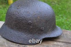 WW2 WWII Original German Helmet M35 from the battlefield. Kurland