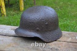 WW2 WWII Original German Helmet M35 from the battlefield. Kurland