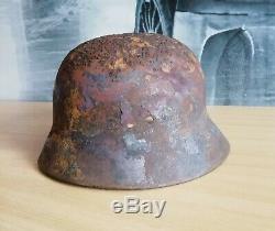 WW2 WWII Original German Helmet M40 ET68 #4868