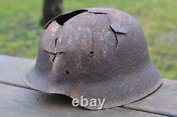 WW2 WWII Original German Helmet from the battlefield. Kurland