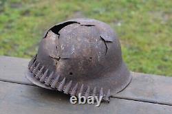 WW2 WWII Original German Helmet from the battlefield. Kurland