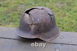 WW2 WWII Original German Helmet from the battlefield. Kurland