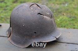 WW2 WWII Original German Helmet from the battlefield. Kurland