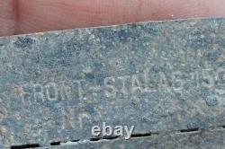 WW2 WWII Original German dog tag ID identity soldier madal Front Stalag 150