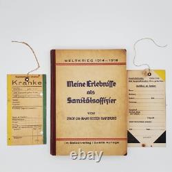 WW2 WWII Original German military signed set tags Wehrmacht author doctor medic