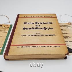 WW2 WWII Original German military signed set tags Wehrmacht author doctor medic