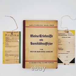 WW2 WWII Original German military signed set tags Wehrmacht author doctor medic