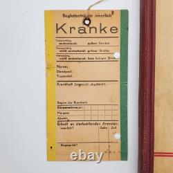WW2 WWII Original German military signed set tags Wehrmacht author doctor medic