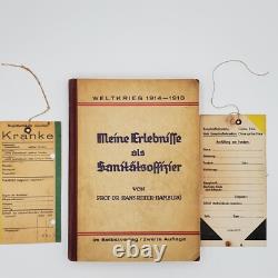 WW2 WWII Original German military signed set tags Wehrmacht author doctor medic