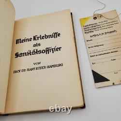 WW2 WWII Original German military signed set tags Wehrmacht author doctor medic