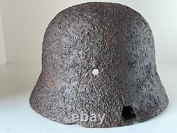 WW2 WWII original German Helmet M35 from battlefield #103