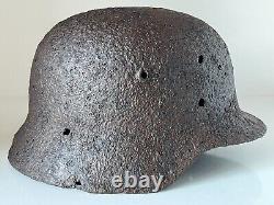 WW2 WWII original German Helmet M35 from battlefield #103