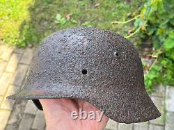 WW2 WWII original German Helmet M35 from battlefield #103