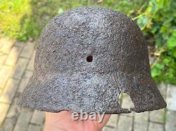 WW2 WWII original German Helmet M35 from battlefield #103