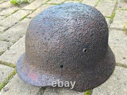 WW2 WWII original German Helmet M35 from battlefield #103