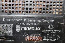 WW2 original German Bakelite Radio Deutscher Kleinkemfanger 1938 Minerva, rare