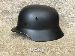 WW2 original German helmet M40, black / Waffen SS