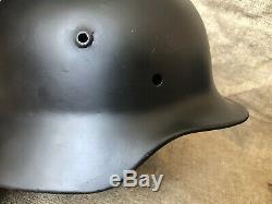 WW2 original German helmet M40, black / Waffen SS