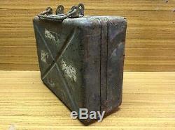 WW2 original German metal carrying box from Stalingrad bunker. Size 13X24X30 cm
