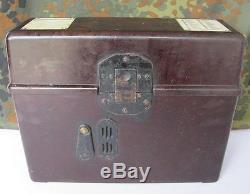 WWII 1940 ORIGINAL GERMAN BAKELITE BOX HAND CRANKED FIELD RADIO TELEPHONE WaA