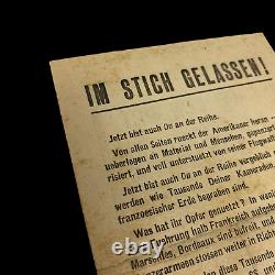 WWII 1944-1945 Allied Air Dropped German Propaganda Leaflet European Theater