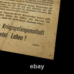 WWII 1944-1945 Allied Air Dropped German Propaganda Leaflet European Theater