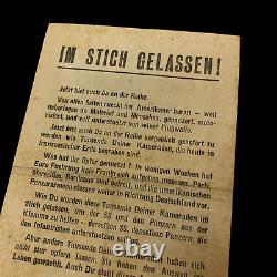 WWII 1944-1945 Allied Air Dropped German Propaganda Leaflet European Theater