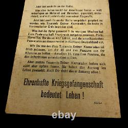 WWII 1944-1945 Allied Air Dropped German Propaganda Leaflet European Theater