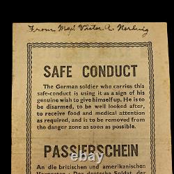 WWII 1944-1945 Allied Air Dropped German Propaganda Leaflet European Theater