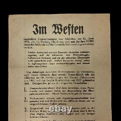 WWII 1944-1945 Allied Air Dropped German Propaganda Leaflet European Theater #2