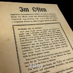 WWII 1944-1945 Allied Air Dropped German Propaganda Leaflet European Theater #2