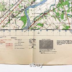 WWII 1944 1st Edition War Office Map Beaugency France 20,000 German's Surrender