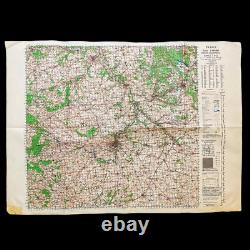 WWII 1944 Artillery Map War Office Map Chartres France German Normandy Retreat