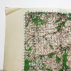 WWII 1944 Artillery Map War Office Map Chartres France German Normandy Retreat