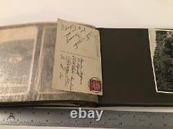 WWII GERMAN Photo Album Photographs Used Post Cards with Stamps FULL