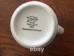 WWII German 1942 ceramic creamer with Felda airplane logo. Reichsarbeitsdienst