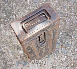 WWII German Army Armored Car Vehicle Metal Container Tin Box Kw. K 7.5cm